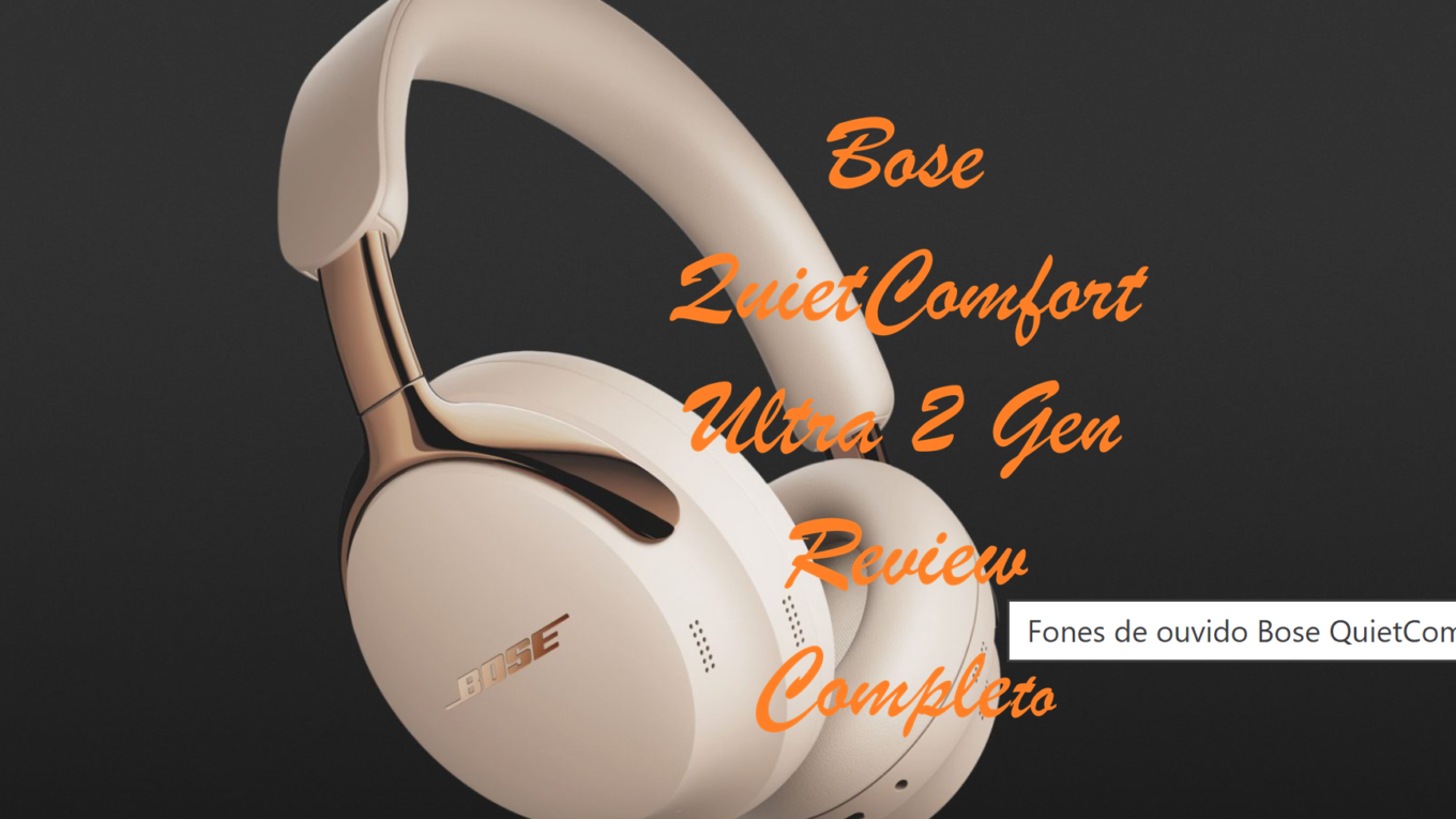 Bose QuietComfort Ultra Gen 2 preto – headphone premium com cancelamento de ruído ativo (ANC), detalhes metálicos e design over-ear confortável.